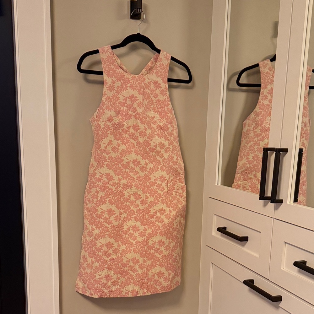Vintage Tara Jarmon Jacquard Pink Floral Mini Dress
